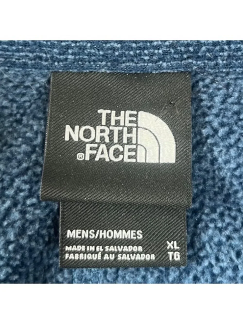 The North Face Quarter Zip Fleece Pullover Mens XL Blue Warm